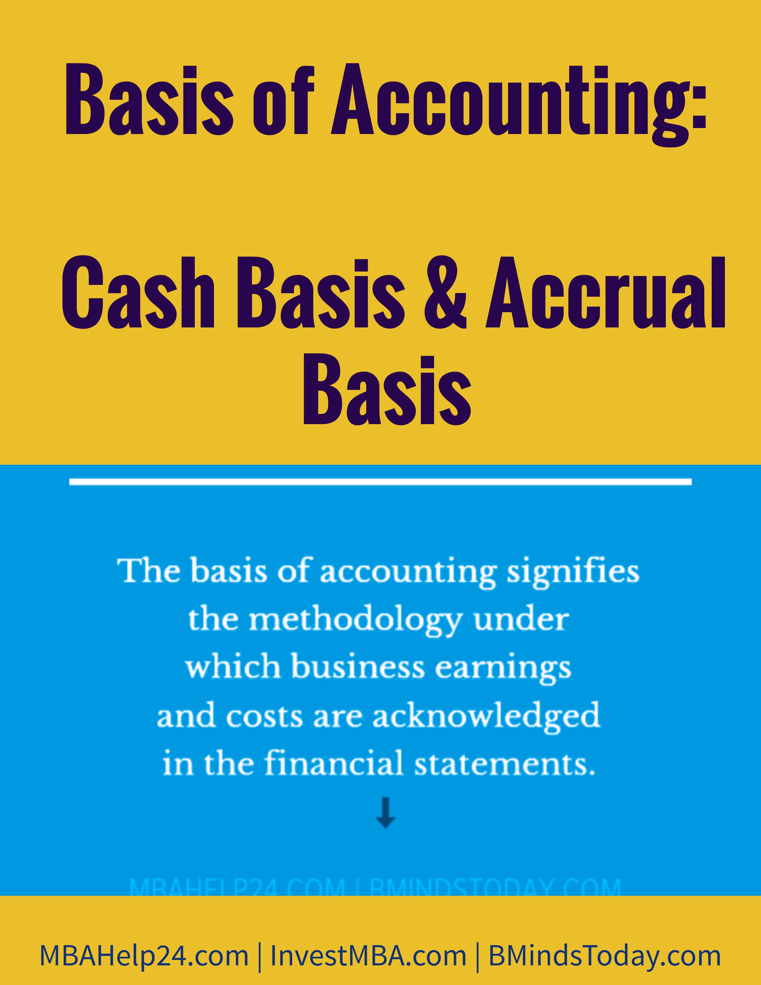 Basis Of Accounting: Cash Basis & Accrual Basis