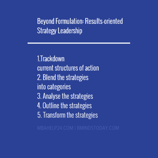 Beyond Formulation: Results-oriented Strategy Leadership | MBA